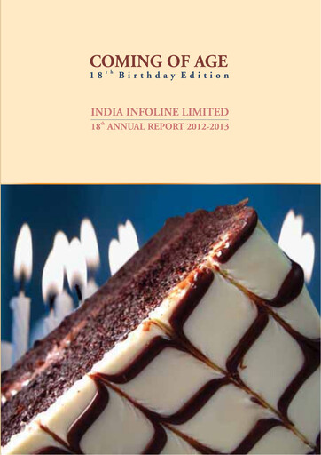 Thumbnail IIFL Finance Annual Report 2012-2013
