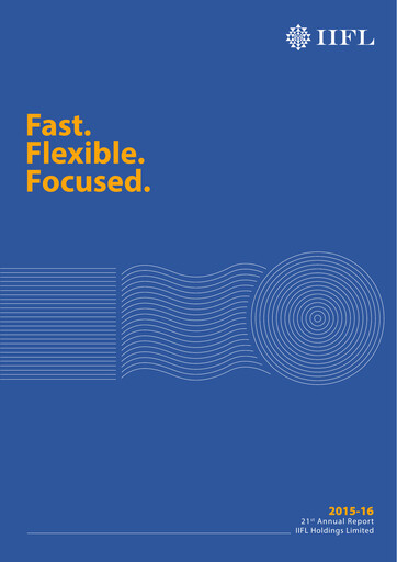 Thumbnail IIFL Finance Annual Report 2015-2016