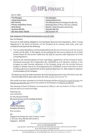 Thumbnail IIFL Finance Quarterly Report 2021-q1