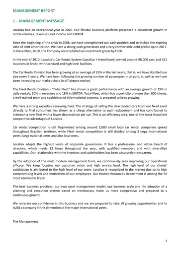 Thumbnail Localiza
 Financial Statement 2010