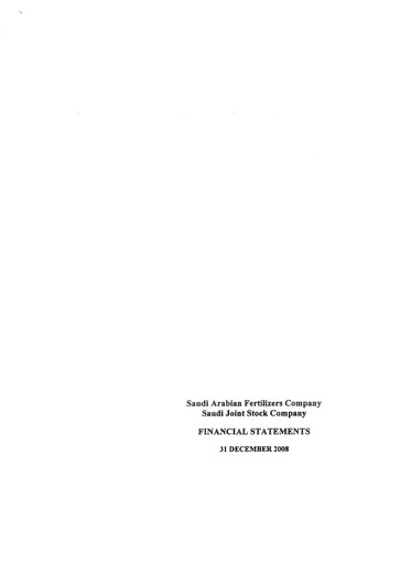 Thumbnail Saudi Arabian Fertilizer Company
 Financial Statement 2008