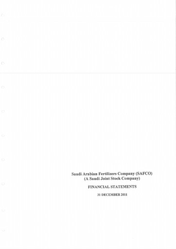 Thumbnail Saudi Arabian Fertilizer Company
 Financial Statement 2011