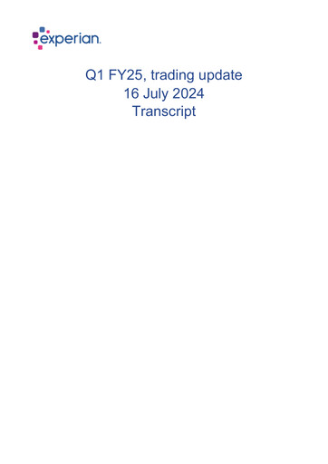 Thumbnail Experian Quarterly Report fy2025-q1
