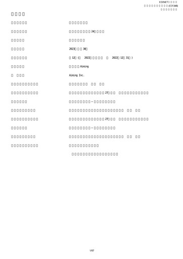 Thumbnail Aiming Inc Annual Report fy2022