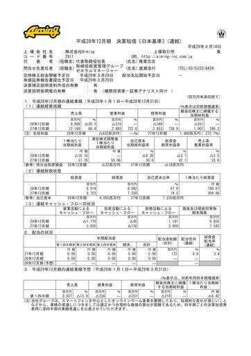 Thumbnail Aiming Inc Financial Report fy2016