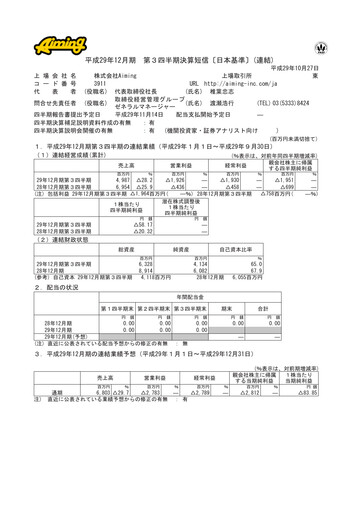 Thumbnail Aiming Inc Quarterly Report 2017-q3