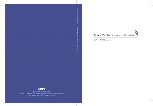 Thumbnail Banpu Public Company Annual Report 2001