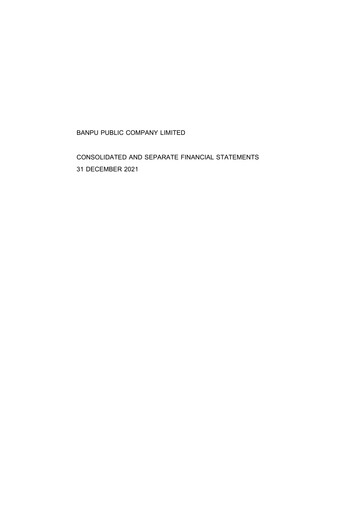 Thumbnail Banpu Public Company Financial Statement 2021
