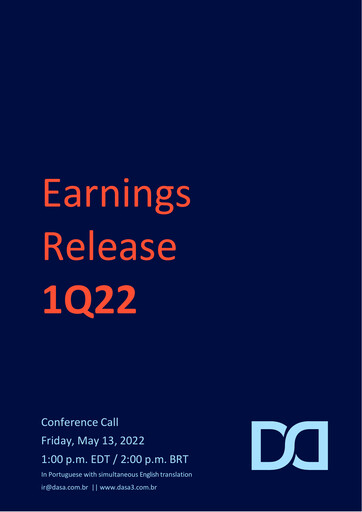 Thumbnail Diagnosticos da America (DASA) Quarterly Report 2022-q1