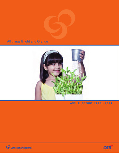 Thumbnail CSB Bank
 Annual Report 2013-2014
