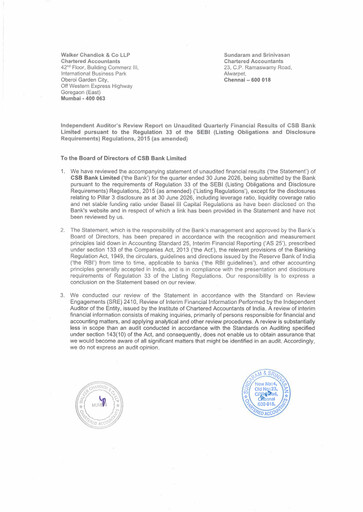 Thumbnail CSB Bank
 Quarterly Report 2026-q1