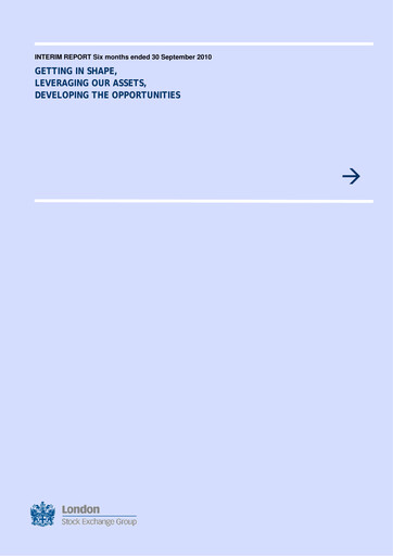 Thumbnail London Stock Exchange Half-year Report 2010-h1