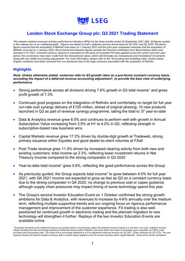 Thumbnail London Stock Exchange Quarterly Report 2021-q3