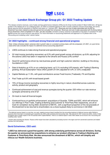 Thumbnail London Stock Exchange Quarterly Report 2022-q1