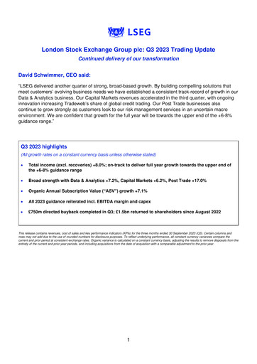 Thumbnail London Stock Exchange Quarterly Report 2023-q3