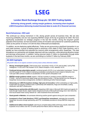 Thumbnail London Stock Exchange Quarterly Report 2025-q3