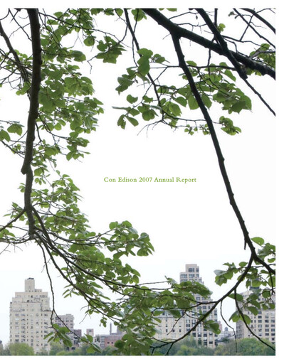 Thumbnail Consolidated Edison Annual Report 2007