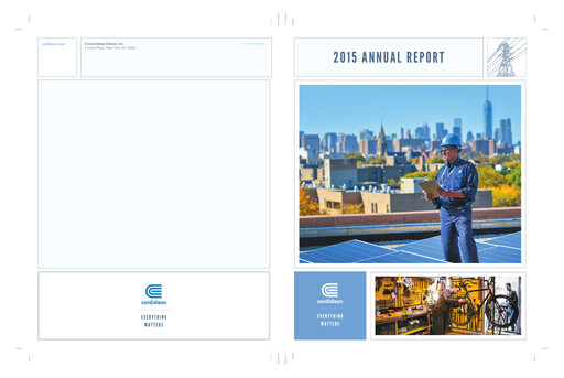 Thumbnail Consolidated Edison Annual Report 2015