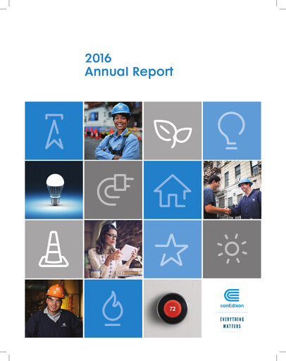Thumbnail Consolidated Edison Annual Report 2016