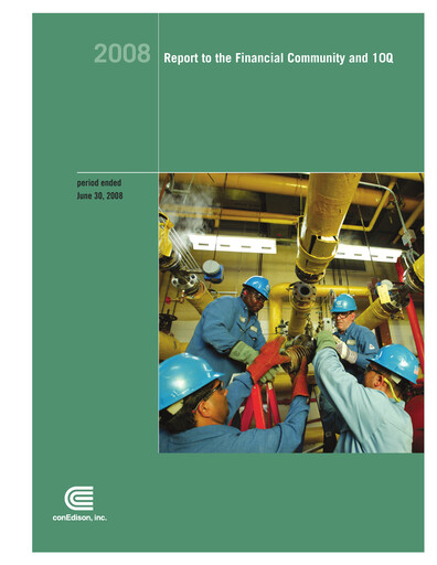 Thumbnail Consolidated Edison Quarterly Report 2008-q2