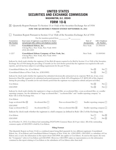 Thumbnail Consolidated Edison Quarterly Report 2012-q3