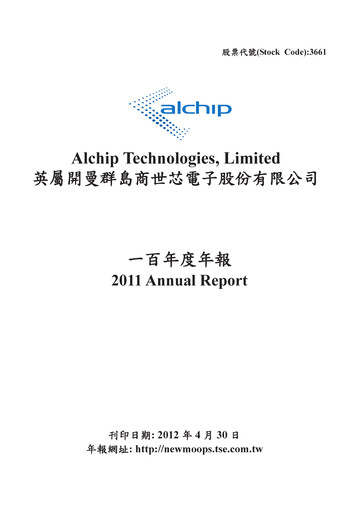 Thumbnail Alchip Technologies Annual Report 2011