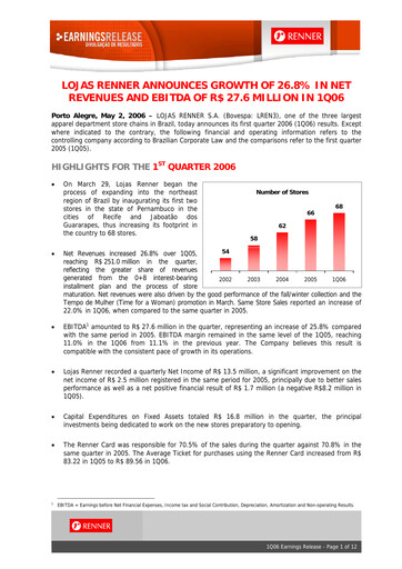 Vorschaubild Lojas Renner Quartalsbericht 2006-q1