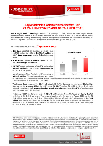 Vorschaubild Lojas Renner Quartalsbericht 2007-q1