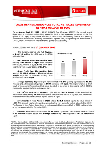 Vorschaubild Lojas Renner Quartalsbericht 2009-q1