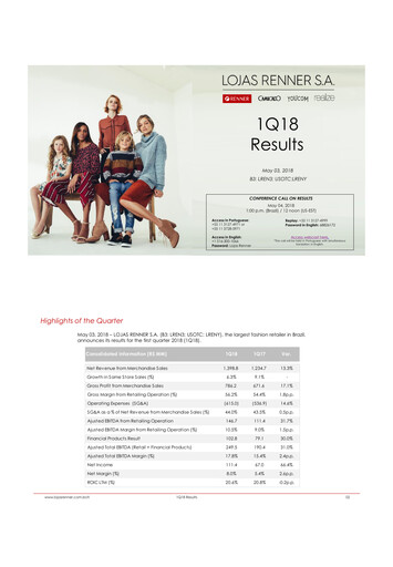Vorschaubild Lojas Renner Quartalsbericht 2018-q1