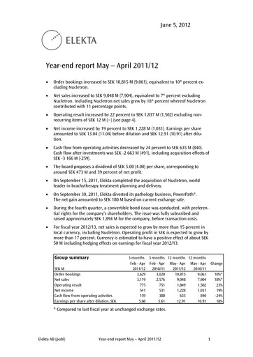 Thumbnail Elekta AB Financial Statement 2011-2012