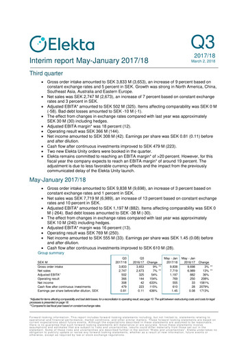 Thumbnail Elekta AB Quarterly Report 2017-q3