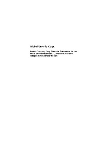 Thumbnail Global Unichip Corp. Financial Statement 2025