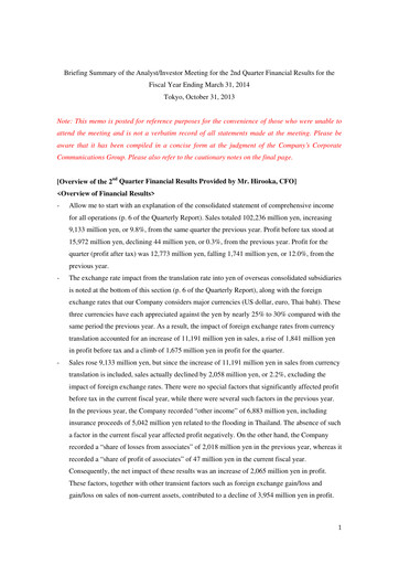 Thumbnail Hoya Quarterly Report 2013-q2