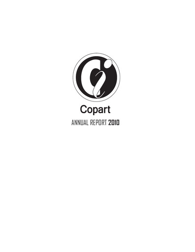 Thumbnail Copart
 Annual Report 2010