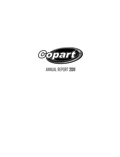 Thumbnail Copart
 Annual Report 2011