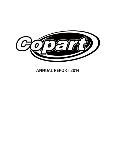 Thumbnail Copart
 Annual Report 2014