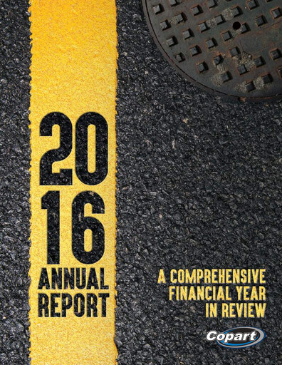 Thumbnail Copart
 Annual Report 2016