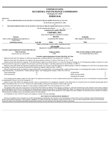 Thumbnail Copart
 Annual Report 2022