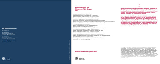 Vorschaubild Munich RE (Münchener Rück) Jahresbericht 2001