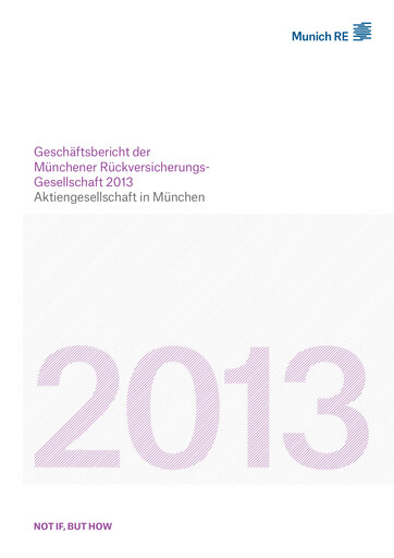 Thumbnail Munich RE (Münchener Rück) Financial Report 2013