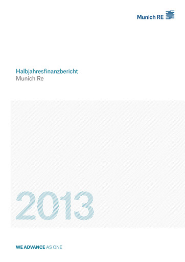 Thumbnail Munich RE (Münchener Rück) Half-year Report 2013-h1