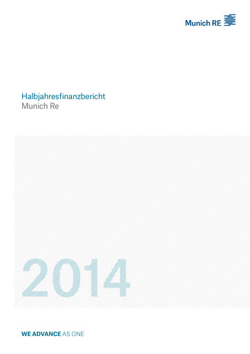Thumbnail Munich RE (Münchener Rück) Half-year Report 2014-h1