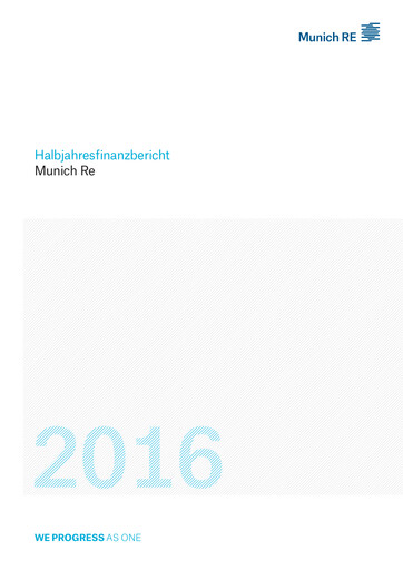 Thumbnail Munich RE (Münchener Rück) Half-year Report 2016-h1