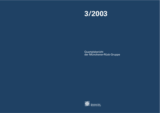 Thumbnail Munich RE (Münchener Rück) Quarterly Report 2003-q3