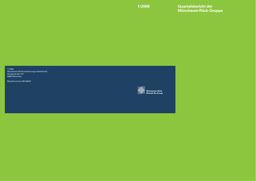 Thumbnail Munich RE (Münchener Rück) Quarterly Report 2008-q1