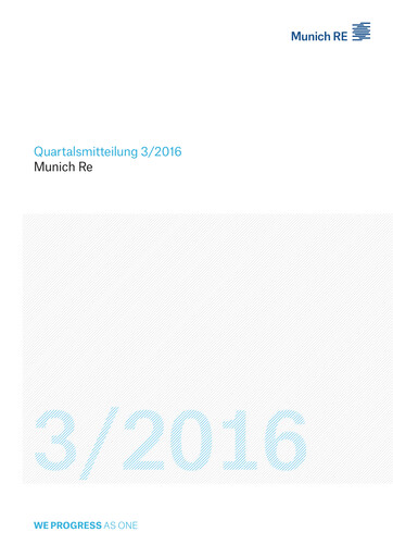 Thumbnail Munich RE (Münchener Rück) Quarterly Report 2016-q3