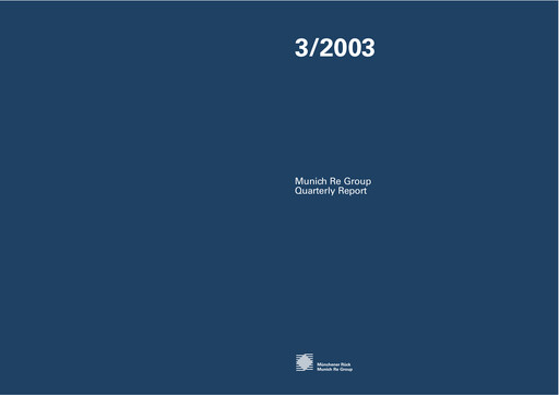 Thumbnail Munich RE (Münchener Rück) Quarterly Report 2003-q3