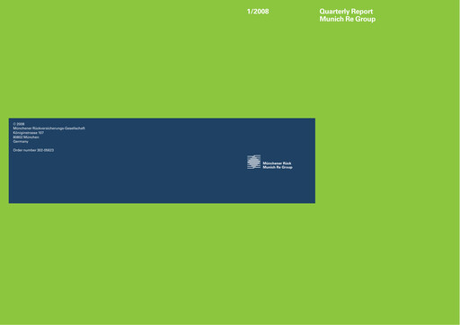 Thumbnail Munich RE (Münchener Rück) Quarterly Report 2008-q1