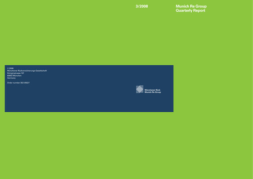 Thumbnail Munich RE (Münchener Rück) Quarterly Report 2008-q3